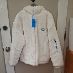 Taka Original White Fleece Puffer Jacket_1
